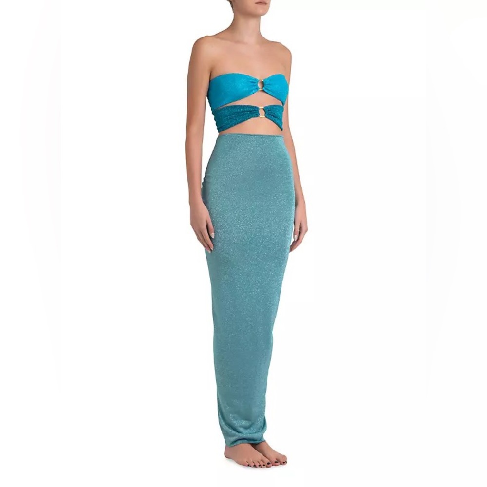 Baobab Isla Maxi Dress - Size S - Natal Blue